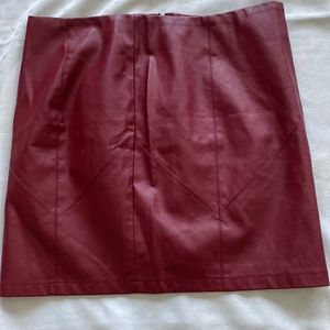 Burgundy faux leather look!!!